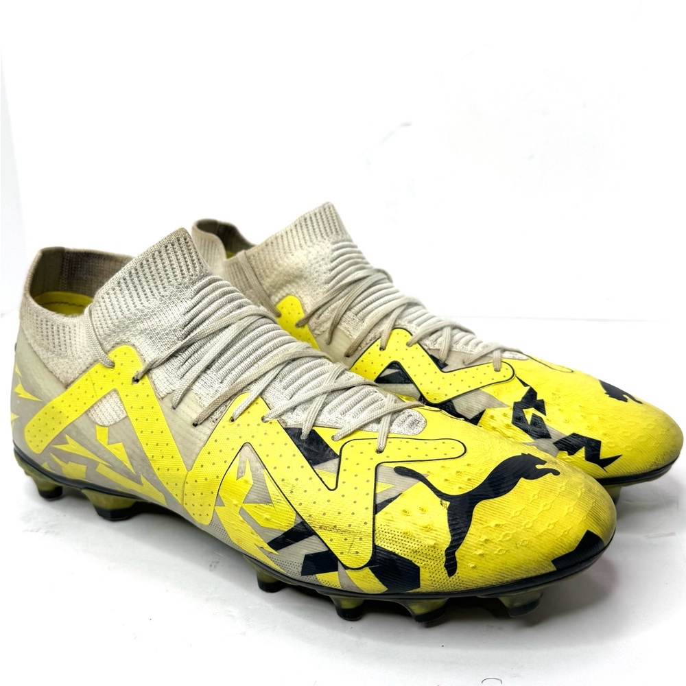 Puma Future Ultimate FG AG Soccer Cleats Mens US 11 Yellow Lace Up